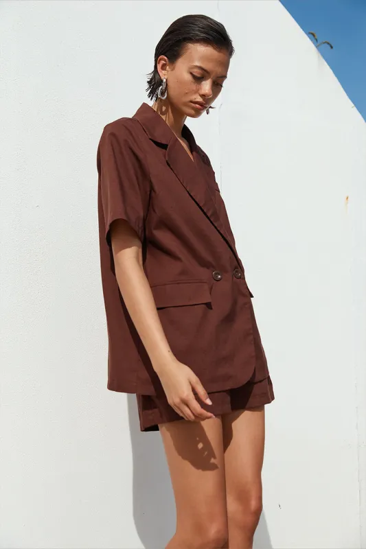 LOLA SHIRT - CHOCOLATE sold by Runaway The Label