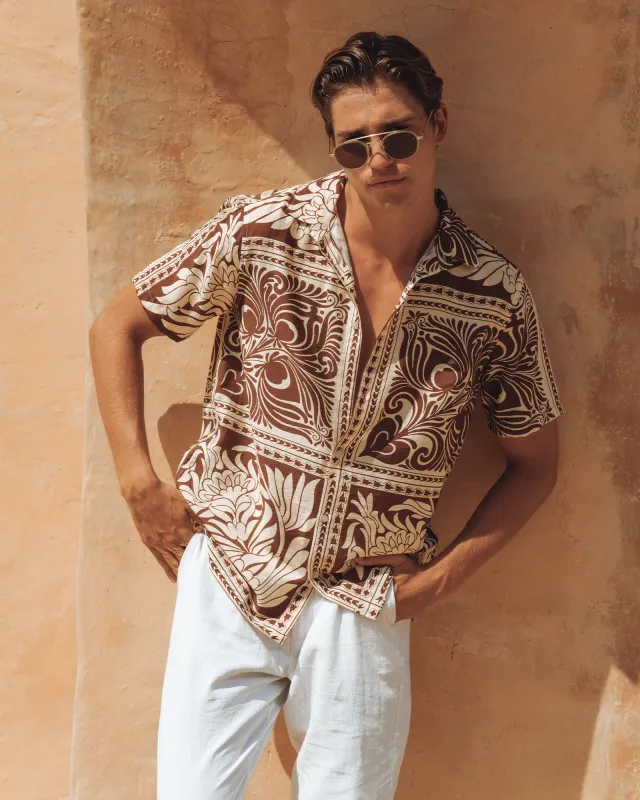 HAVANNA SHIRT - CHOC/LEMON sold by Runaway The Label
