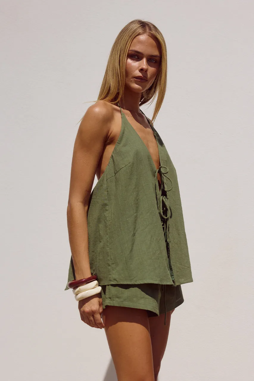 OCTAVIA TOP - KHAKI sold by Runaway The Label product image thumbnail 4