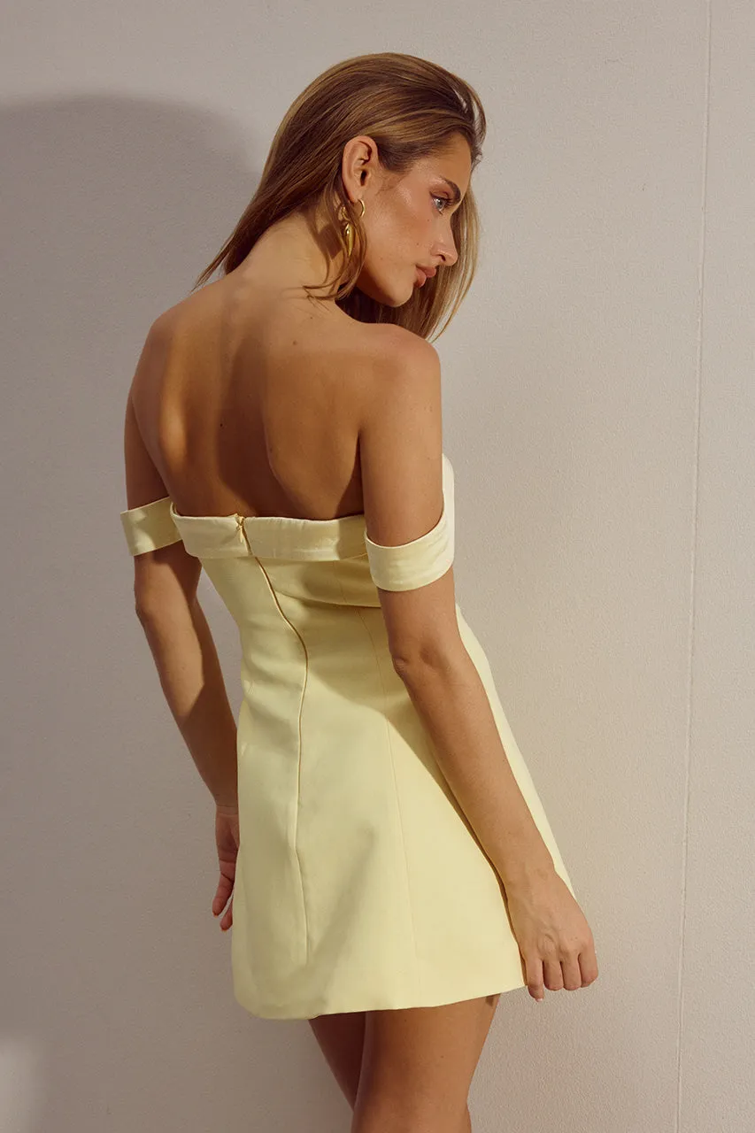 EBONY MINI DRESS - LEMON sold by Runaway The Label product image thumbnail 2