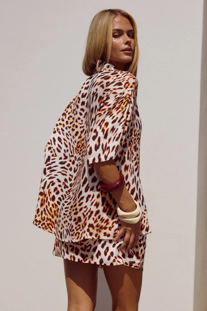 ADELYN SHIRT - TIKANI LEOPARD sold by Runaway The Label product image thumbnail 2