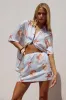 ADELYN MINI SKIRT - BLUE SEASHELL sold by Runaway The Label