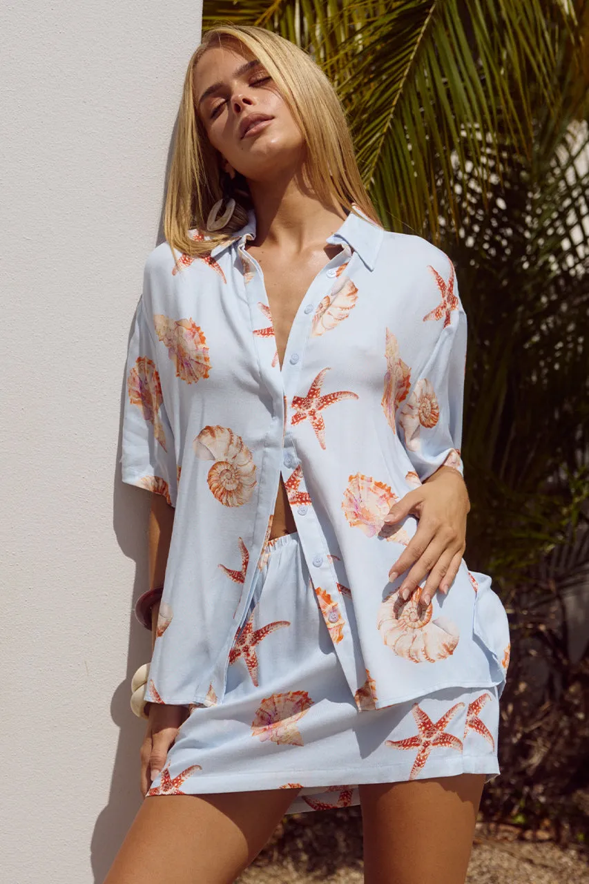 ADELYN SHIRT - BLUE SEASHELL sold by Runaway The Label product image thumbnail 5