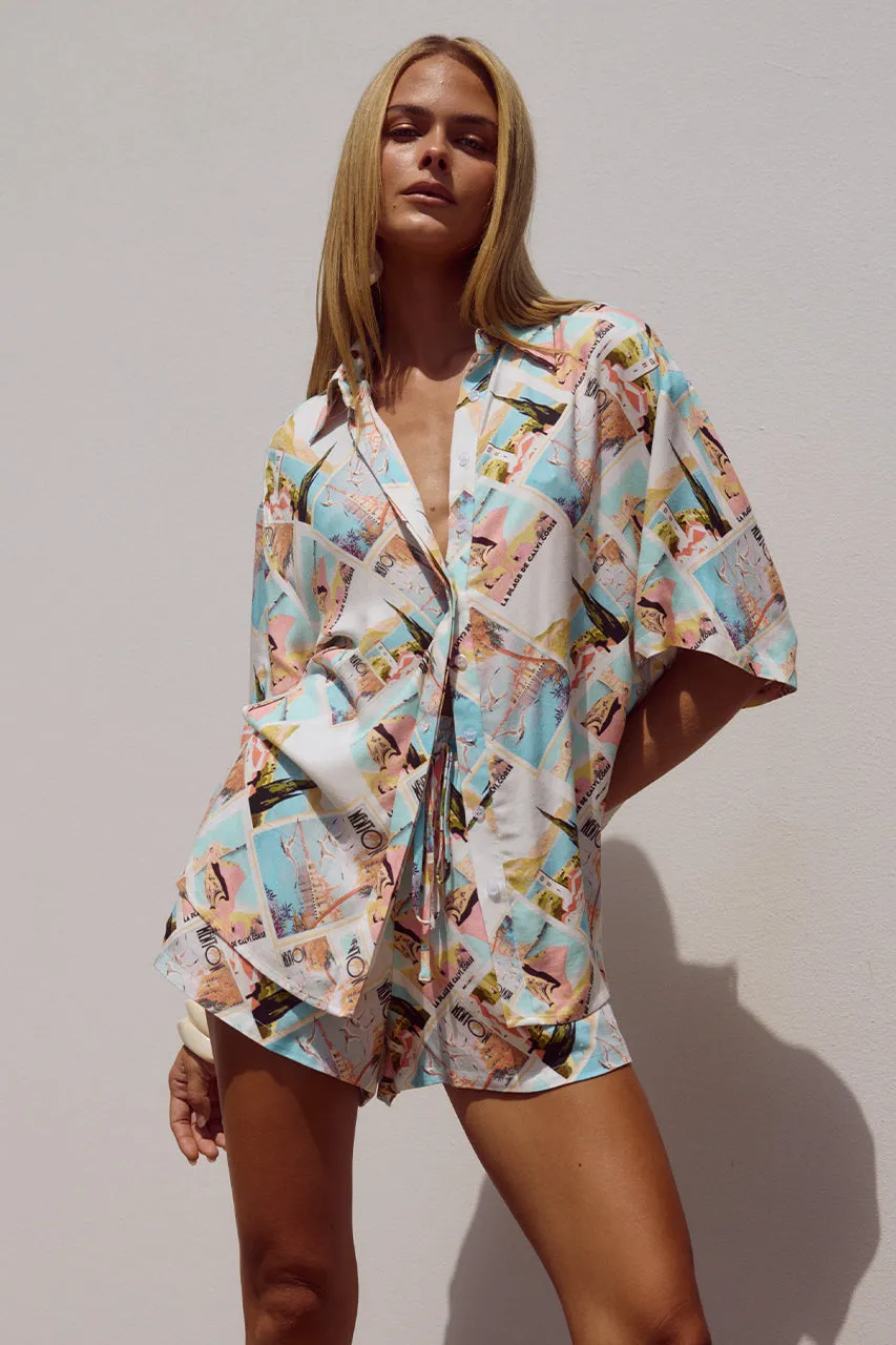 ADELYN SHIRT - VACAY AQUA sold by Runaway The Label product image thumbnail 4