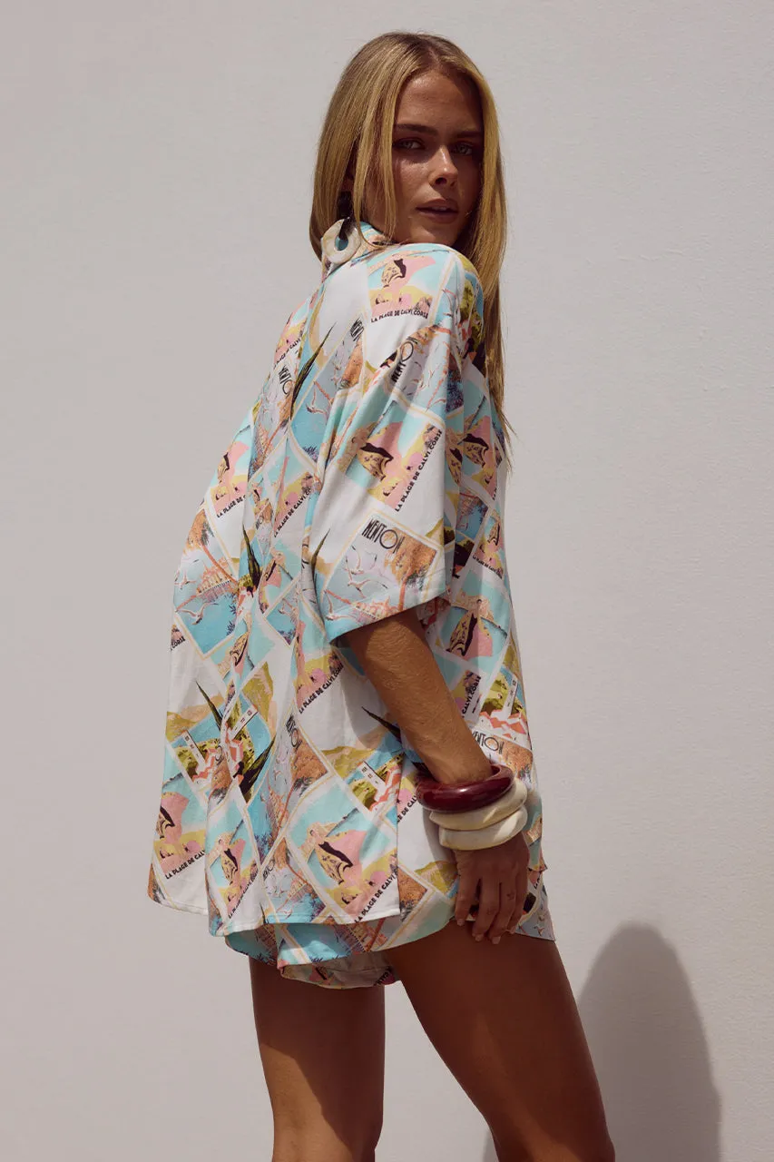 ADELYN SHIRT - VACAY AQUA sold by Runaway The Label product image thumbnail 2