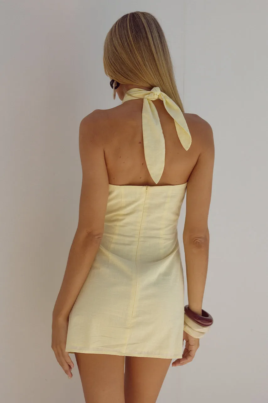 POPPY MINI DRESS - LEMON sold by Runaway The Label product image thumbnail 2