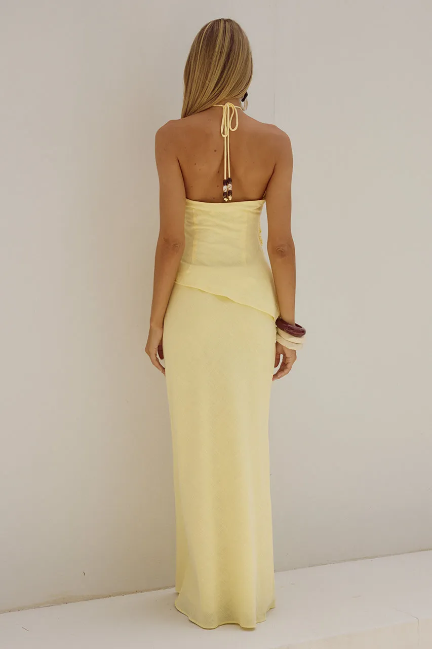 HALZIE MAXI SKIRT - LEMON sold by Runaway The Label product image thumbnail 2