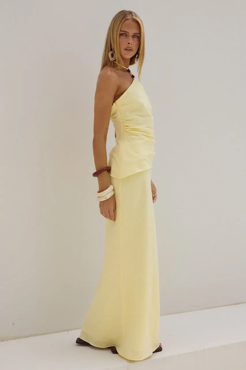 HALZIE MAXI SKIRT - LEMON sold by Runaway The Label product image thumbnail 4