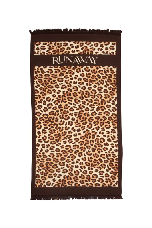 RUNAWAY BEACH TOWEL - LEOPARD sold by Runaway The Label