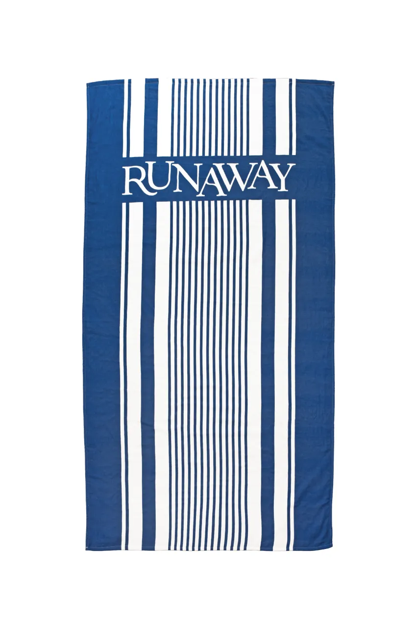 RUNAWAY BEACH TOWEL - BLUE STRIPE sold by Runaway The Label