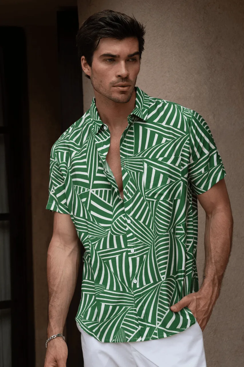 NATHAN SHIRT - NARNA GREEN sold by Runaway The Label