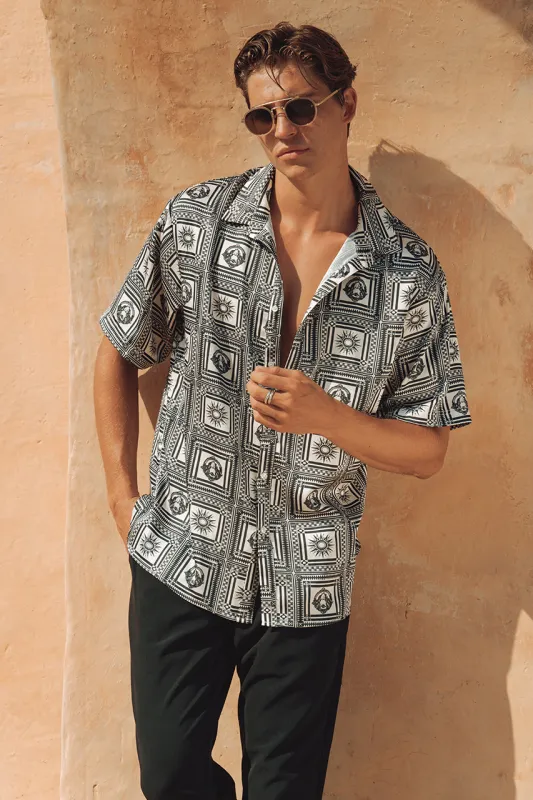 EZRA SHIRT - SAND/BLACK sold by Runaway The Label