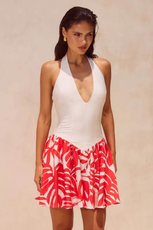 RASTIE MINI DRESS - MATELO RED sold by Runaway The Label