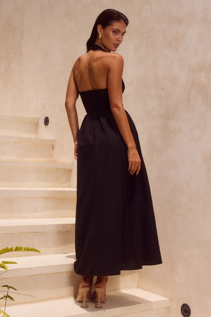 HENRIETTA MIDI DRESS - BLACK sold by Runaway The Label product image thumbnail 2