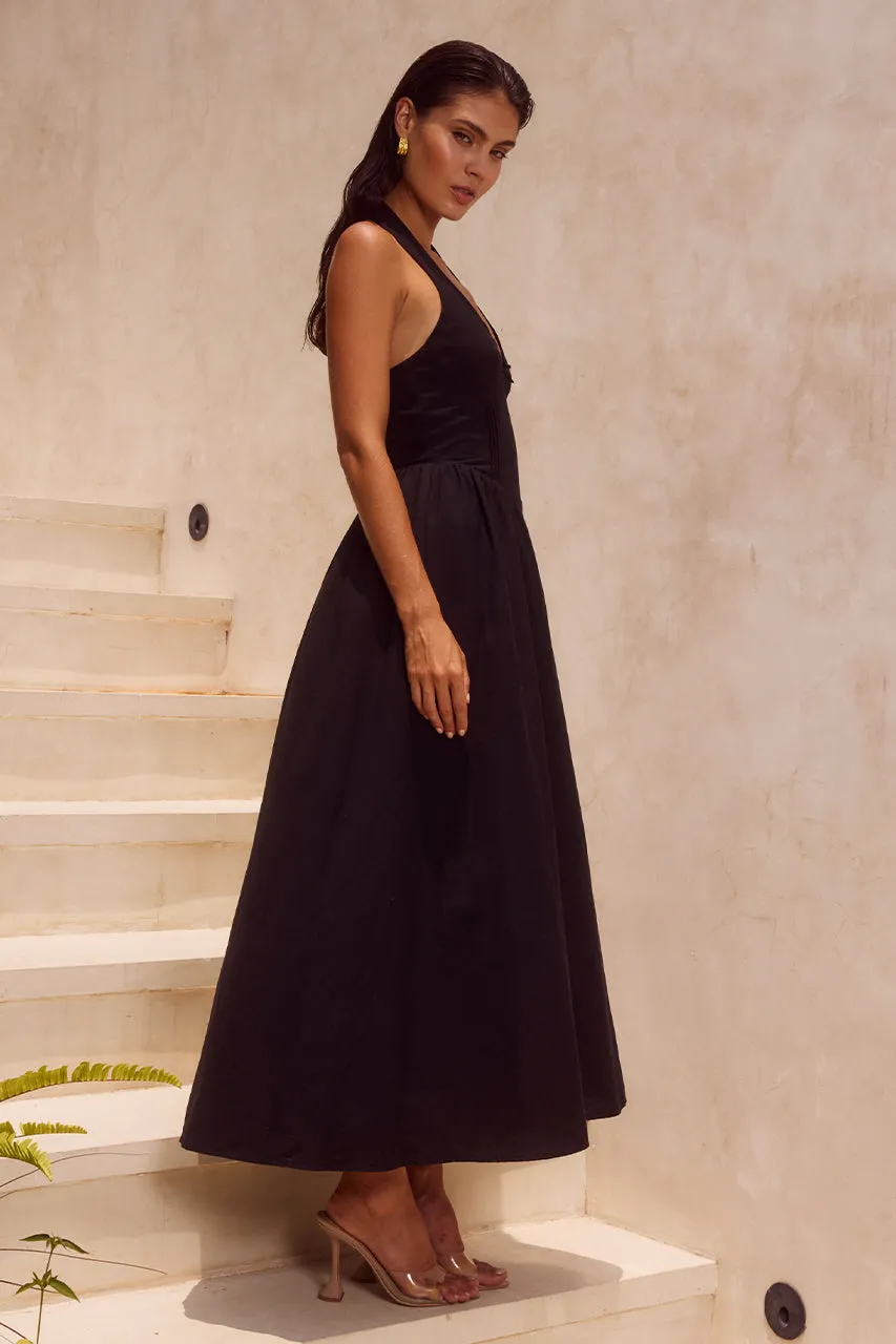 HENRIETTA MIDI DRESS - BLACK sold by Runaway The Label product image thumbnail 4