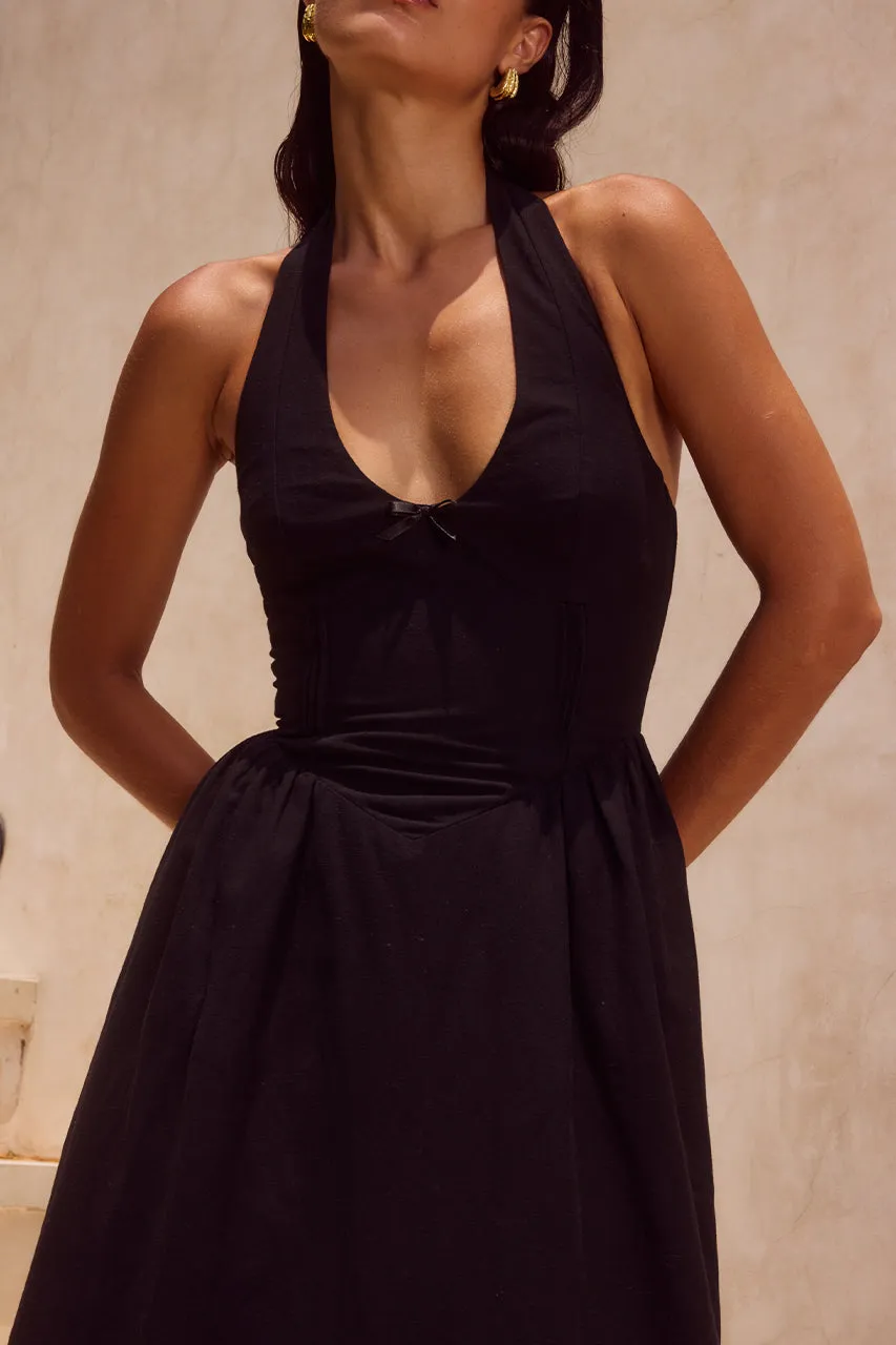 HENRIETTA MIDI DRESS - BLACK sold by Runaway The Label product image thumbnail 5