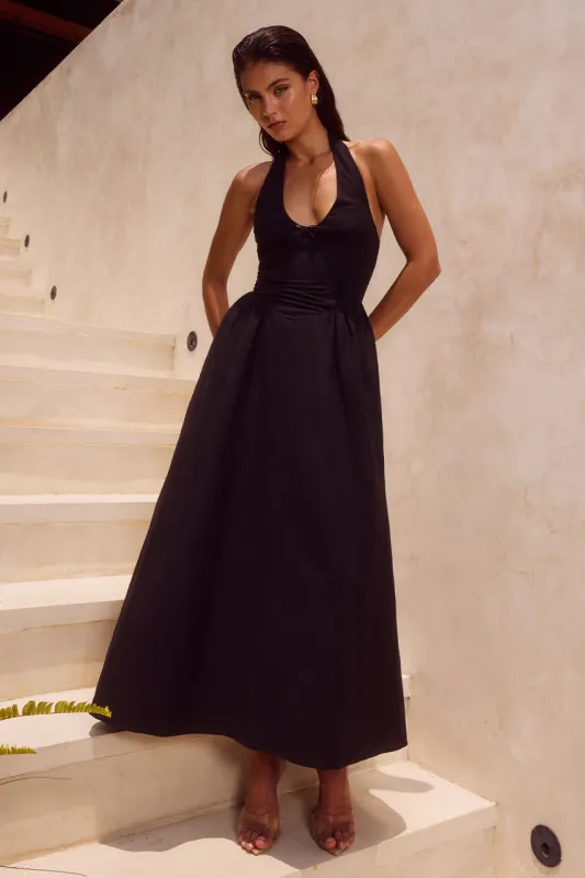 HENRIETTA MIDI DRESS - BLACK sold by Runaway The Label