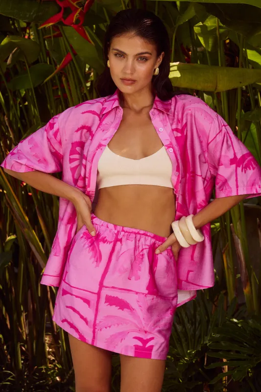 RASTIE MINI SKIRT - ARLO PINK sold by Runaway The Label