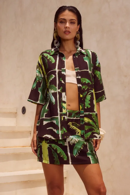 RASTIE MINI SKIRT - ARLO GREEN sold by Runaway The Label