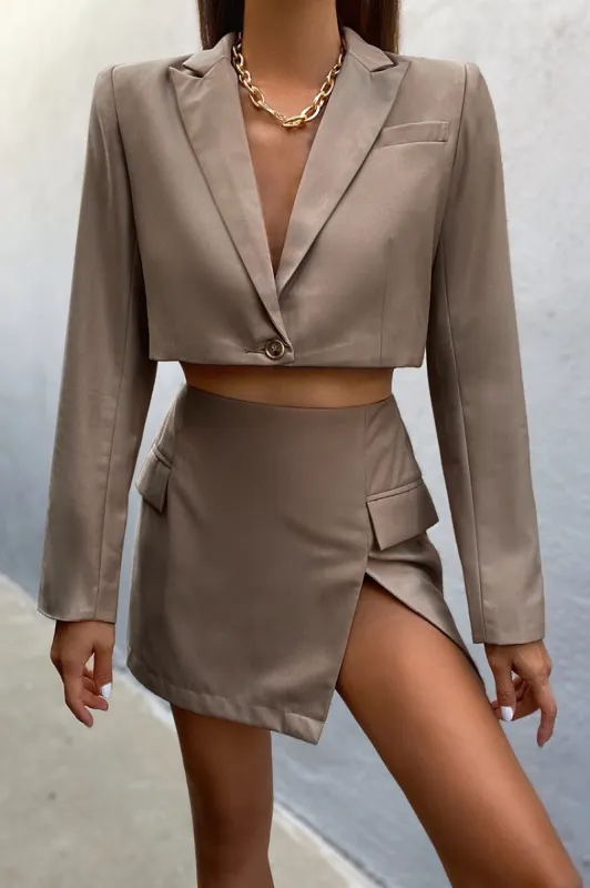 Suri Mini Skirt - Mocha sold by Runaway The Label