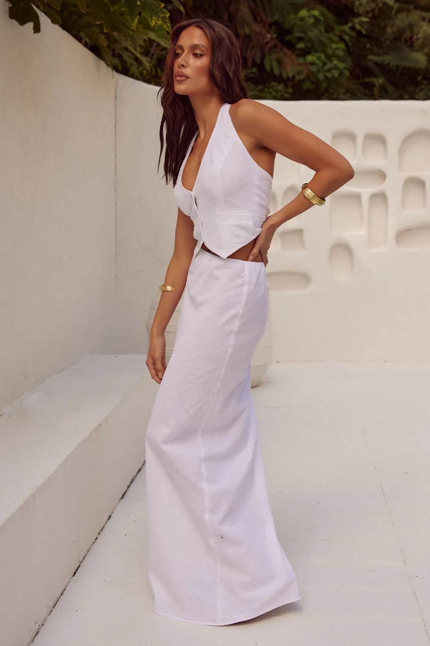 SAPHIRA MAXI SKIRT - WHITE sold by Runaway The Label product image thumbnail 3