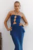 TAYA MAXI SKIRT - NAVY sold by Runaway The Label