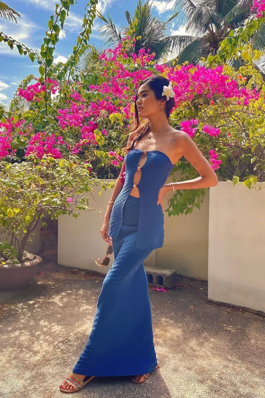 TAYA MAXI SKIRT - NAVY sold by Runaway The Label product image thumbnail 4