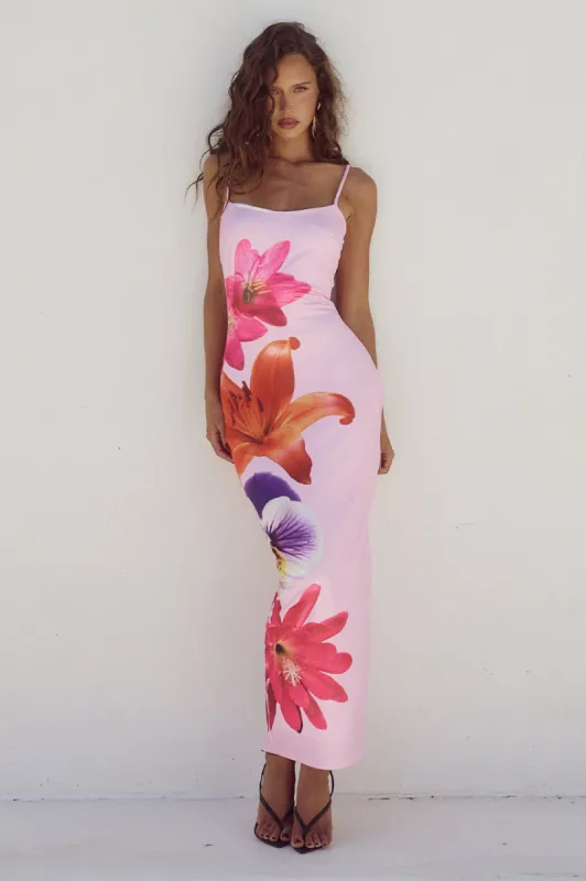DEIA MIDI DRESS - MULTI FLOWER sold by Runaway The Label