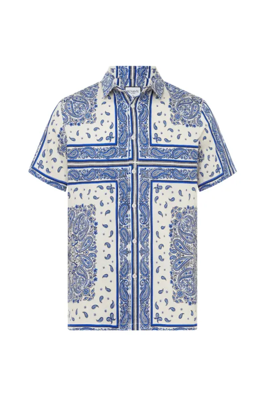 BANDANA SHIRT - BLUE sold by Runaway The Label