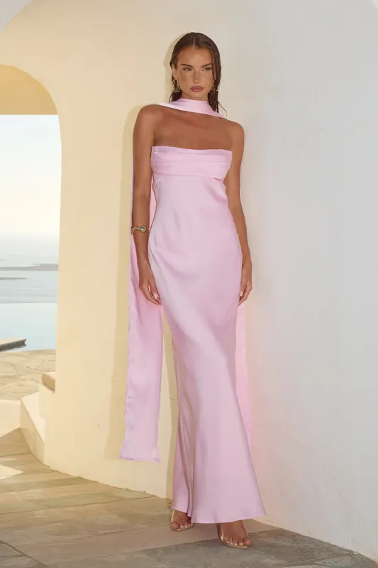 MADELEINE STRAPLESS MAXI DRESS - PETAL made by Runaway The Label