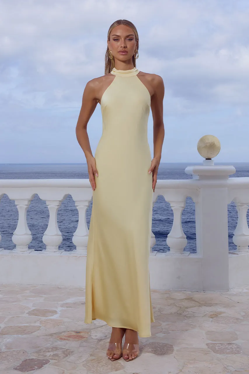 ARABELLE HIGH NECK MAXI DRESS - BUTTERMILK sold by Runaway The Label product image thumbnail 5