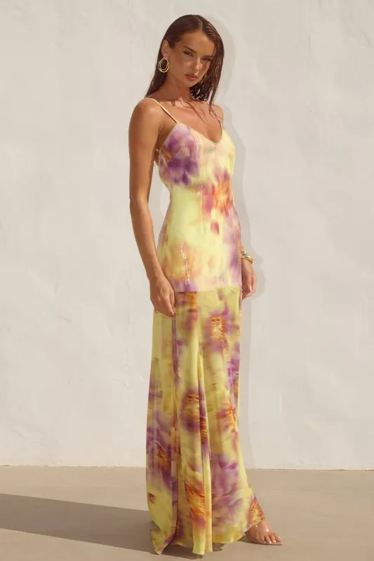 TULIA LOW BACK MAXI DRESS - SURI YELLOW made by Runaway The Label