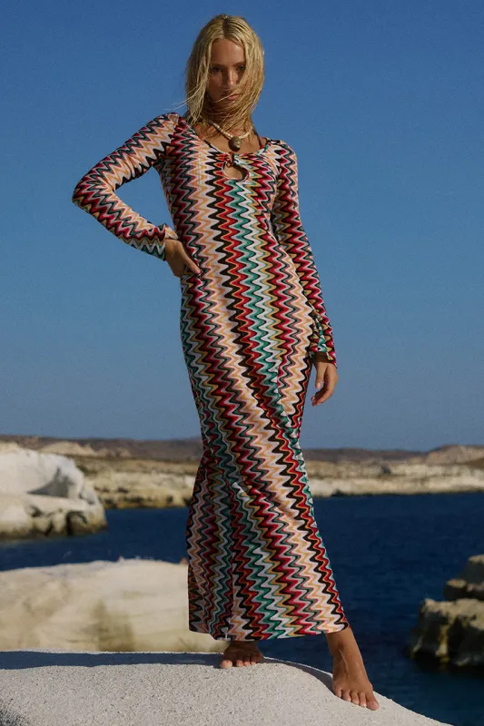 EMERIE SCOOP NECK MAXI DRESS - XYLA WAVE made by Seven Wonders