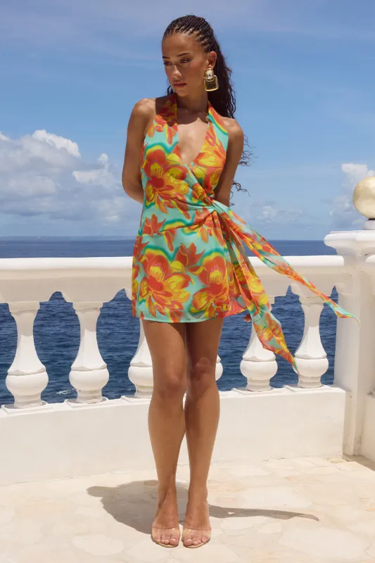 ZIA MINI DRESS - DIAZ AQUA made by Runaway The Label