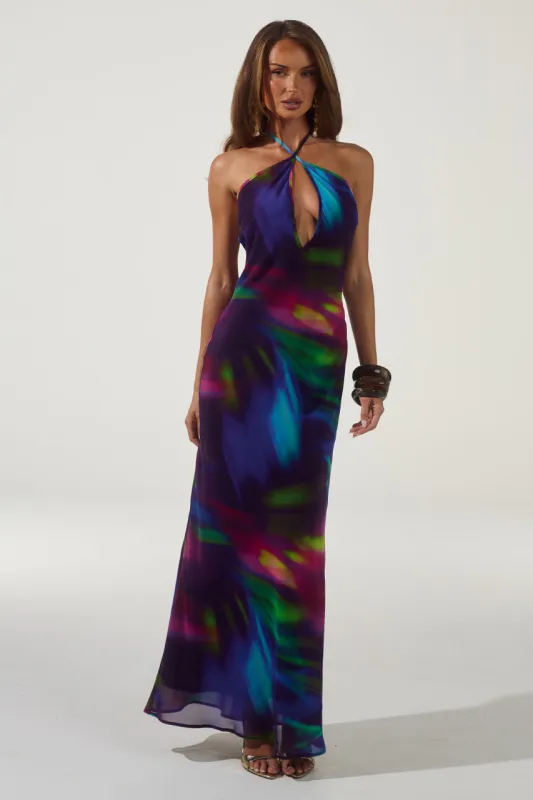 MIRAE CROSS FRONT MAXI DRESS - TUSCAN PURPLE made by Runaway The Label