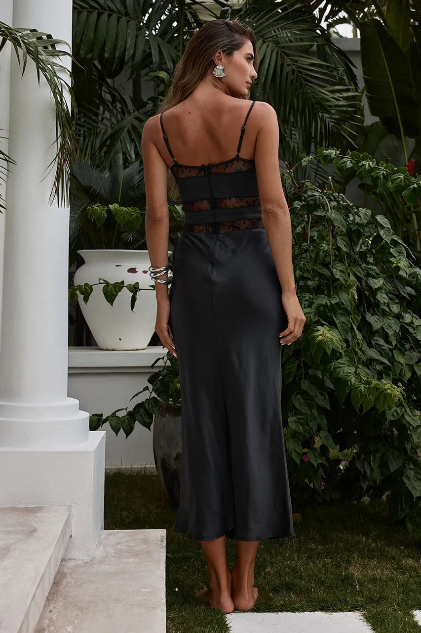 MELROSE MIDI DRESS - BLACK sold by Runaway The Label product image thumbnail 2