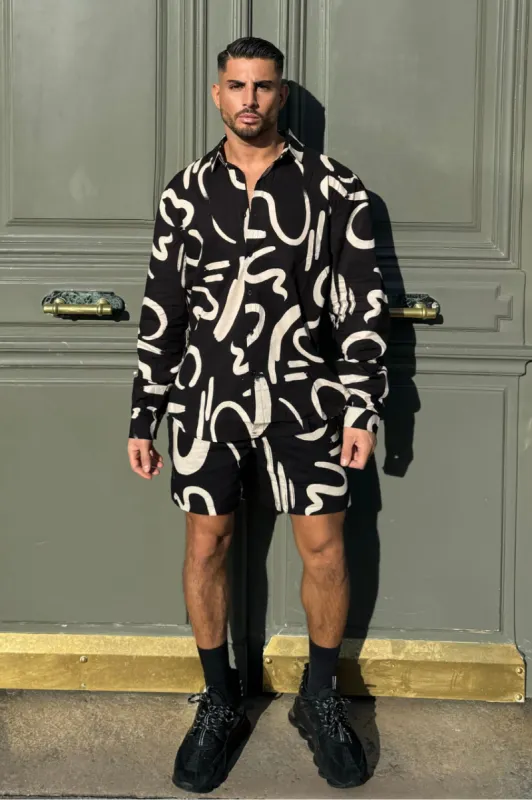 MEN'S L/S SHIRT - YORK BLACK sold by Runaway The Label