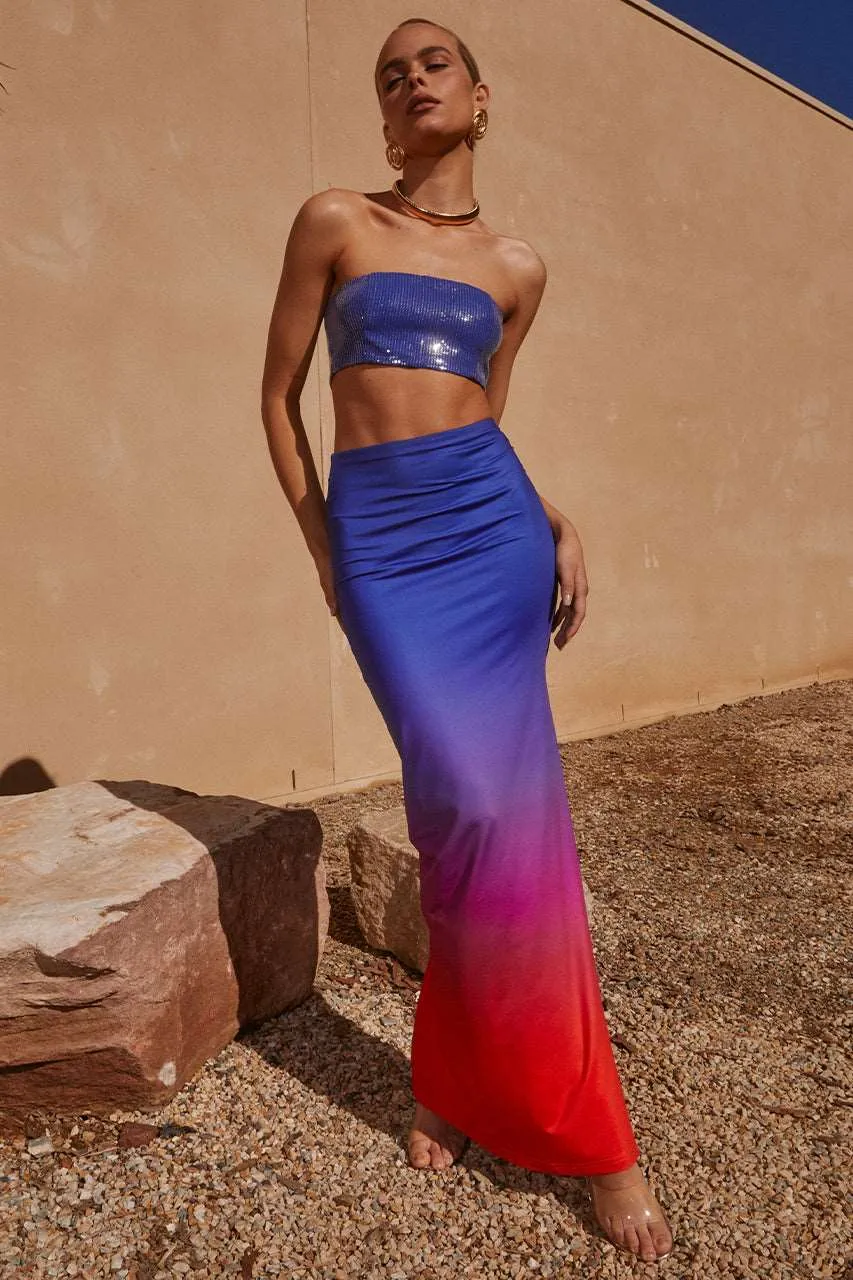 ARISTA MAXI SKIRT - MIDNIGHT sold by Runaway The Label