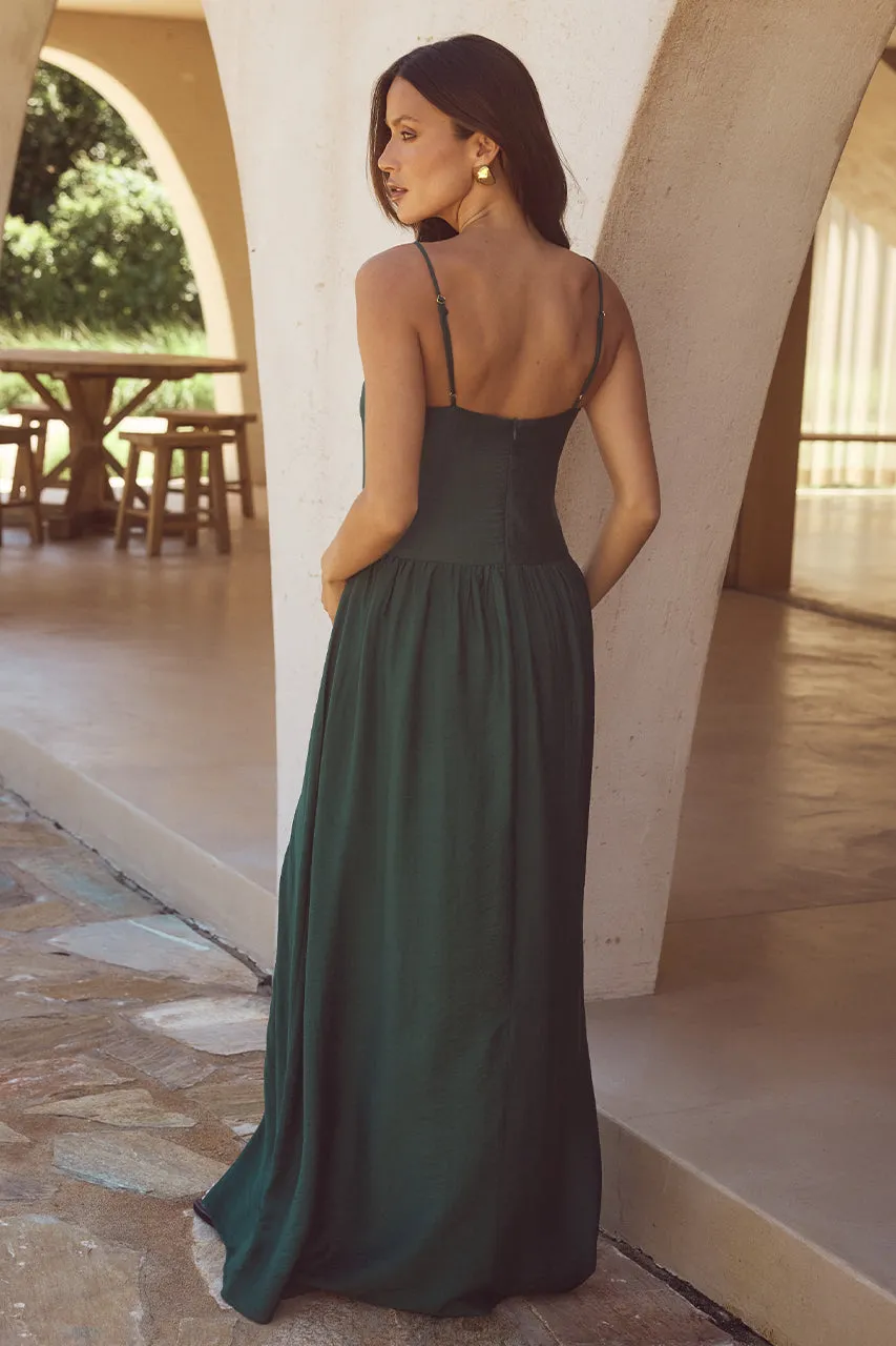 MAEVI MAXI DRESS - EMERALD sold by Runaway The Label product image thumbnail 2