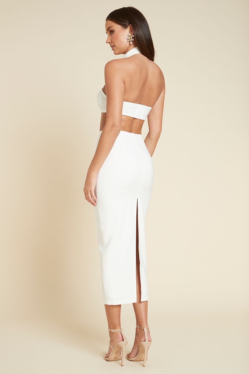 DANI MIDI DRESS - WHITE sold by Runaway The Label product image thumbnail 2