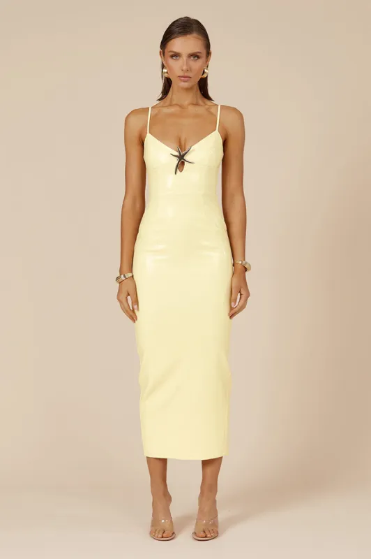BENITO MIDI DRESS - LEMON sold by Runaway The Label
