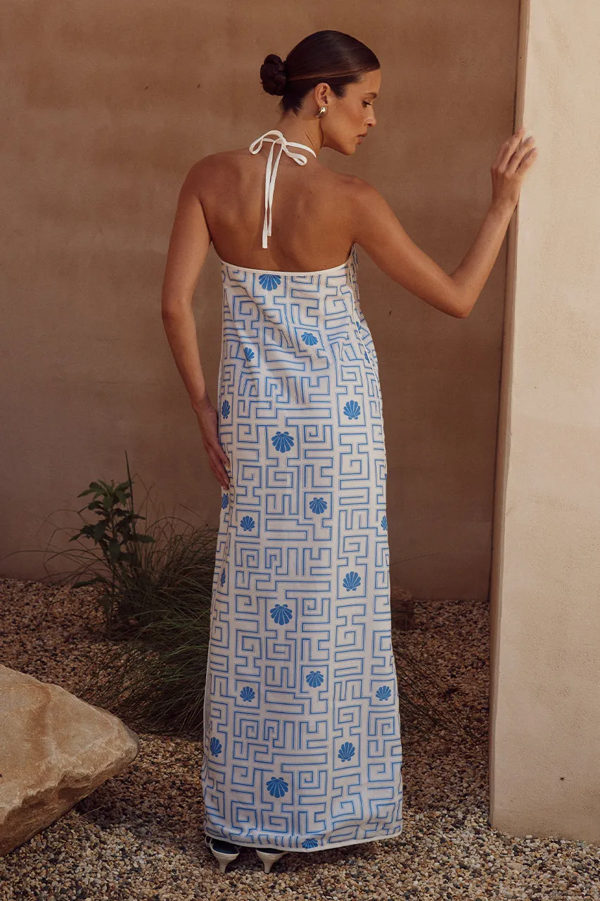 ARIENZO MAXI DRESS - BLUE/WHITE sold by Runaway The Label product image thumbnail 2