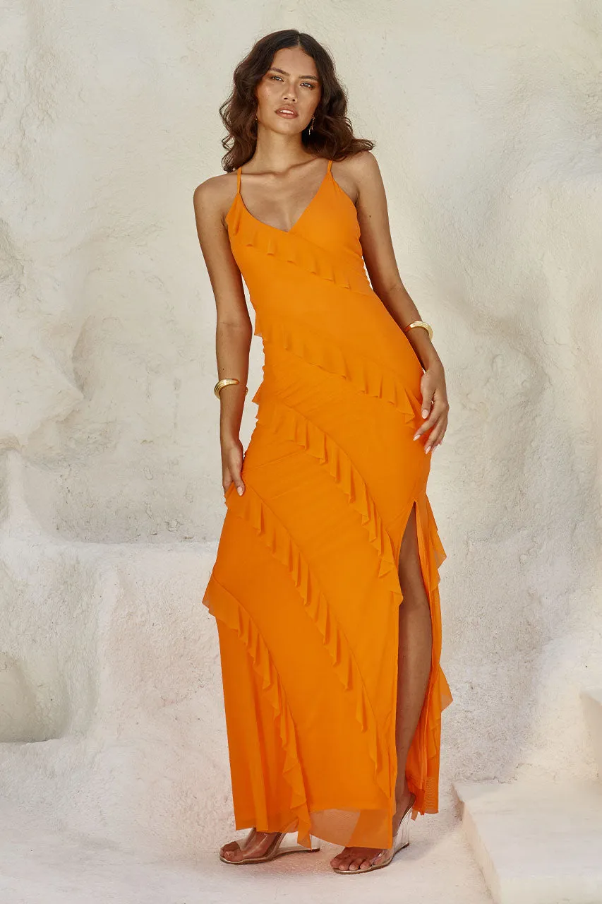 BELOVED MAXI DRESS - ORANGE sold by Runaway The Label product image thumbnail 5
