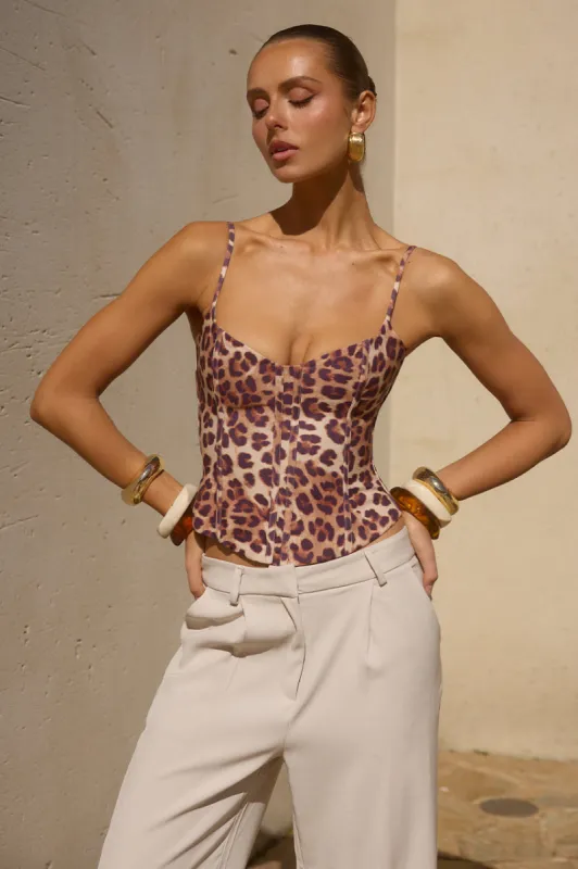 ALEO CORSET - LEOPARD sold by Runaway The Label