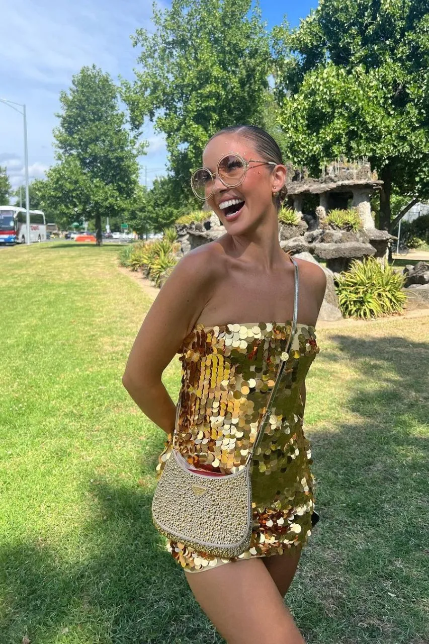 ZA ZA MINI DRESS - GOLD sold by Runaway The Label product image thumbnail 5