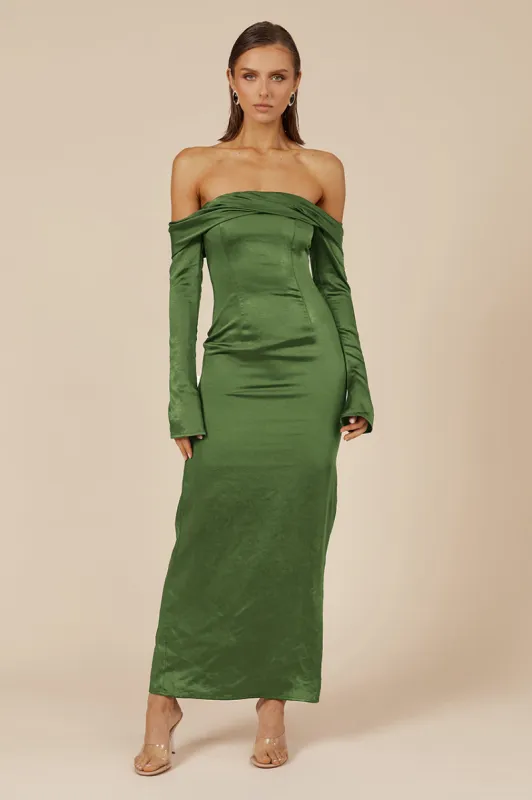 ARIELLE MAXI DRESS - OLIVE sold by Runaway The Label