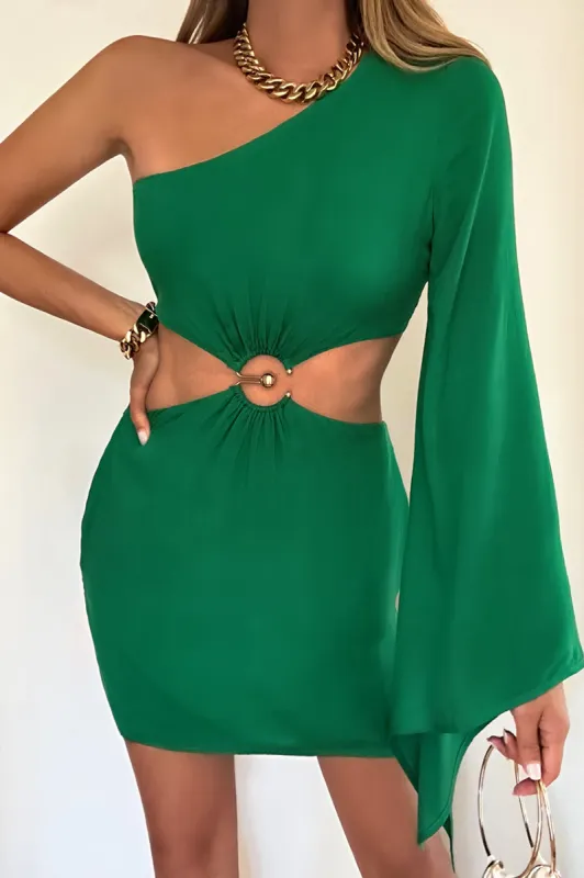 Liliko Mini Dress - Emerald sold by Runaway The Label