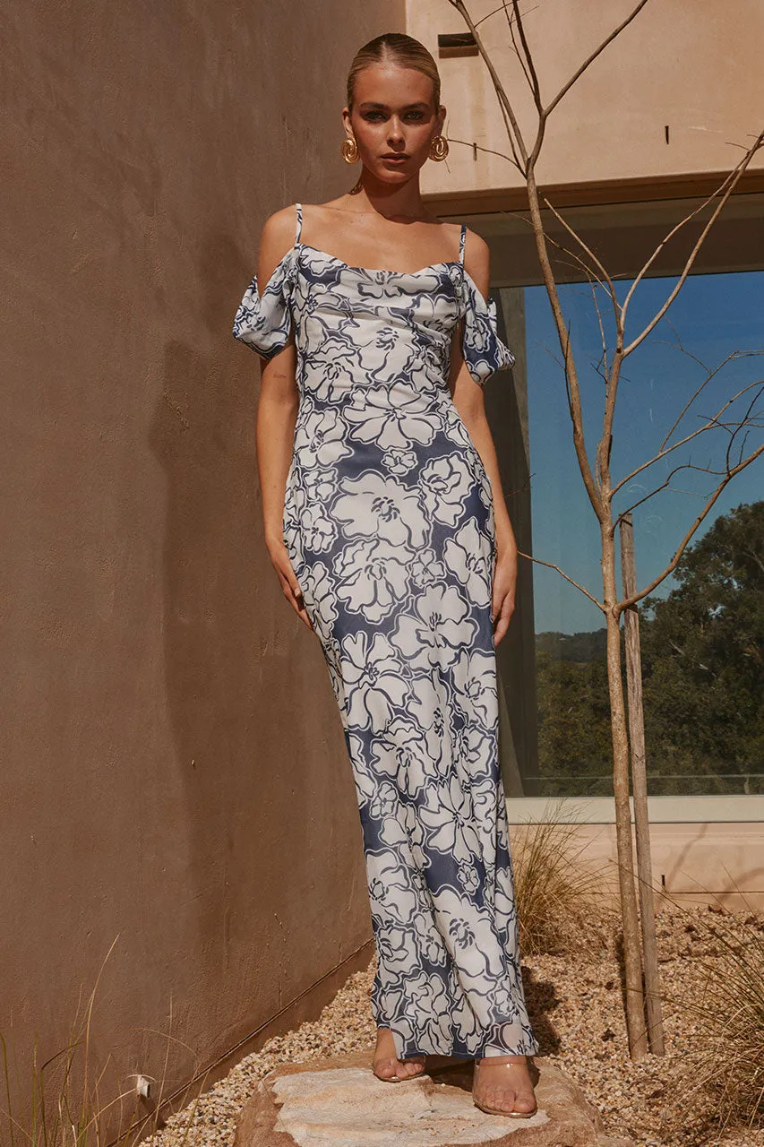 KELANI MAXI DRESS - NAVY FLORAL sold by Runaway The Label product image thumbnail 5