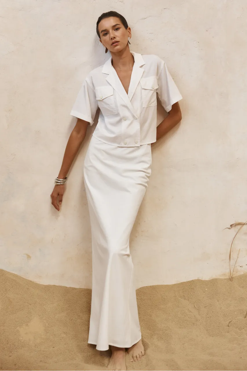 VERONA MAXI SKIRT - WHITE sold by Runaway The Label