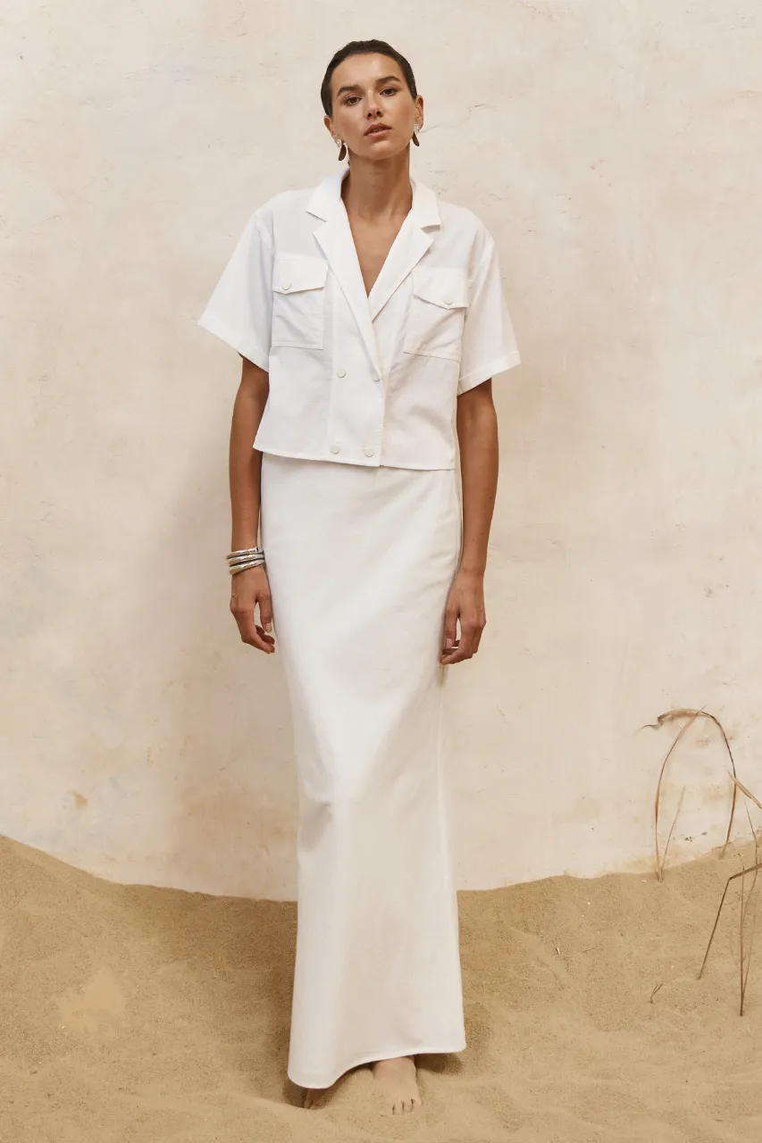 VERONA MAXI SKIRT - WHITE sold by Runaway The Label product image thumbnail 5